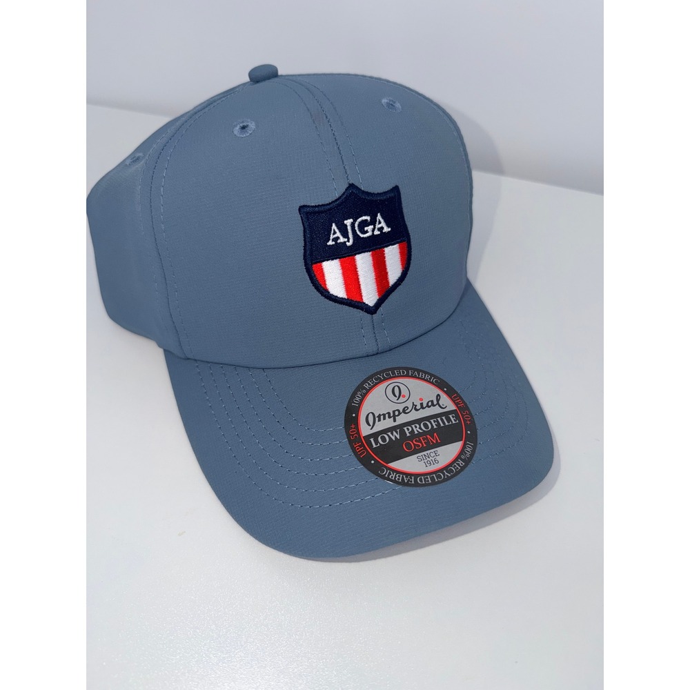 Imperial AJGA Golf Hat Unisex OSFM Blue New UPF 50+ Recycled Performance Cap